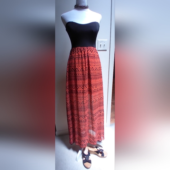 Velvet Room Strapless Maxi Dress Women's Size Small - Picture 1 of 10